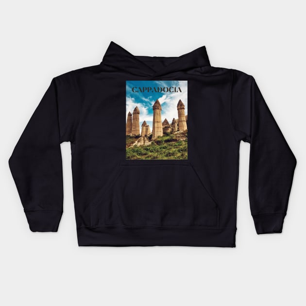 Cappadocia Fairy Chimneys Kids Hoodie by jeune98